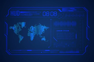 Fütürist gövde arayüzü. vektör illüstrasyonu