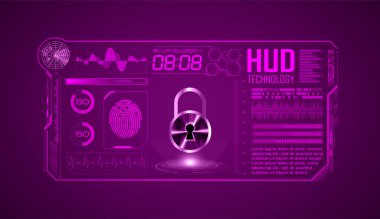Gelecekçi hud kullanıcı arayüzü tasarımının vektör çizimi