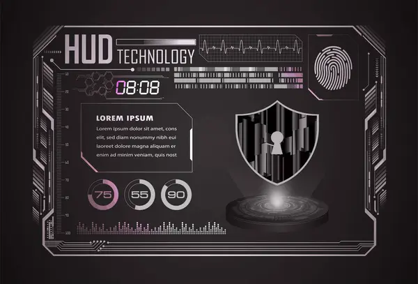 未来主义用户界面 技术Hud Ui接口 — 图库矢量图片