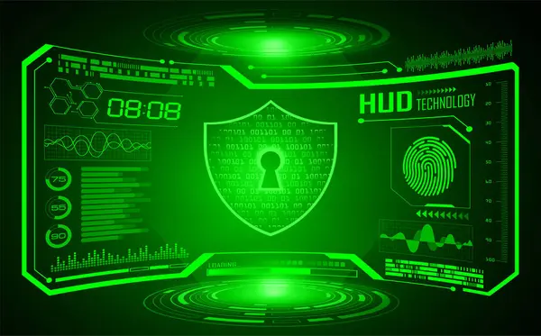 Siber Güvenlik Konsepti Kilit Simgesi Vektör Illüstrasyonu — Stok Vektör