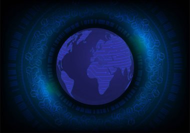 Dünya haritalı soyut gelecek arkaplanı