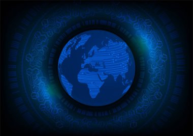 Dünya haritalı soyut gelecek arkaplanı