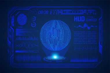 Gelecekçi hud kullanıcı arayüzü. Fütürist teknoloji. soyut arkaplan 