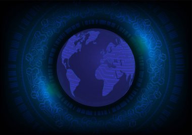 Dünya haritalı soyut gelecek arkaplanı