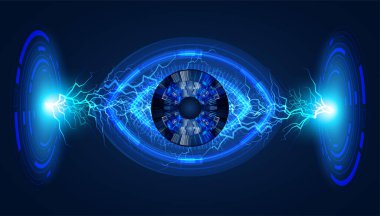 göz siber devre gelecekteki teknoloji konsepti