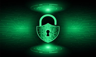 dijital kilit teknolojisi arka planı. siber güvenlik kavramı.