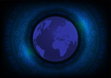 Dünya haritalı soyut gelecek arkaplanı