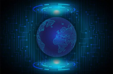 küresel teknoloji, sosyal ağ, ağ, küresel iletişim, internet ağı bağlantısı. küresel iletişim konsepti. vektör illüstrasyonu.