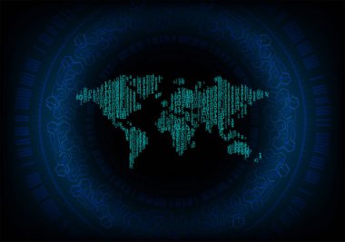 Dünya haritalı soyut gelecek arkaplanı
