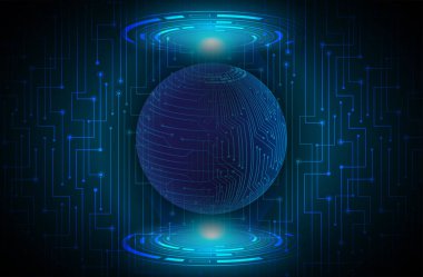ikili kodlu küre, dijital veri teknolojisi ve internet ağ bağlantısı.