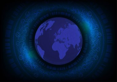 Dünya haritalı soyut gelecek arkaplanı