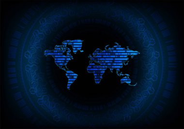 Dünya haritalı soyut gelecek arkaplanı