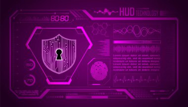 Kilit ve vektör illüstrasyonlu siber güvenlik kavramı