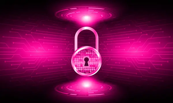 数字锁技术背景 网络安全概念 — 图库矢量图片