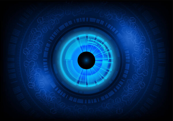 eye cyber circuit future technology concept background