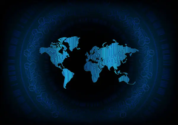 Dünya haritalı soyut gelecek arkaplanı