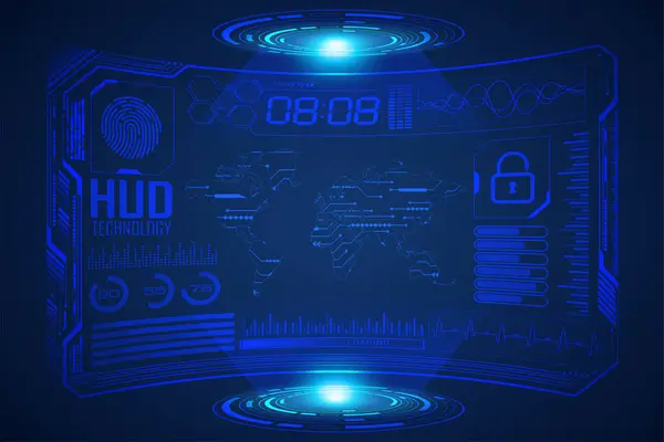 Seguridad Cibernética Futuro Concepto Tecnología Fondo — Vector de stock