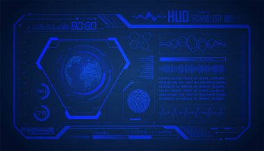 Vektör soyut teknoloji bilim geçmişi. hud elementleri.