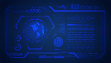 Hud kullanıcı arayüzü arayüzü. Hud teknolojisi. Fütürist arayüz. vektör grafik çizimi. hud hud. Fütürist gövde arayüzü. vektör illüstrasyonu.