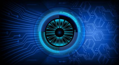 Göz simgesi siber güvenlik sistemi kavramı