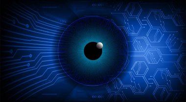 Göz simgesi siber güvenlik sistemi kavramı