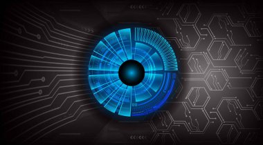 Göz simgesi siber güvenlik sistemi kavramı