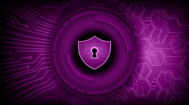 Siber güvenlik kavramı kilit ile