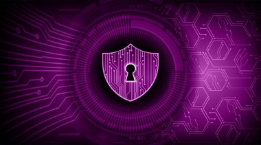 Siber güvenlik kavramı kilit ile