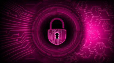 Kilit işaretli siber güvenlik kavramı 