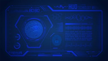  Soyut gelecek arayüzü. teknoloji kavramı. 