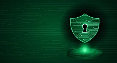 Sayısal arkaplan ve siber güvenlik konusunda kapatılmış asma kilit