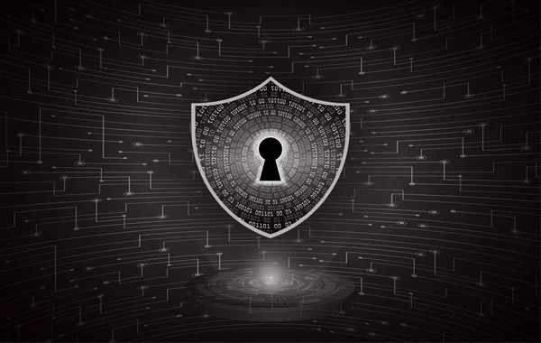 Padlock Digital Background Cyber Security — Stock Vector