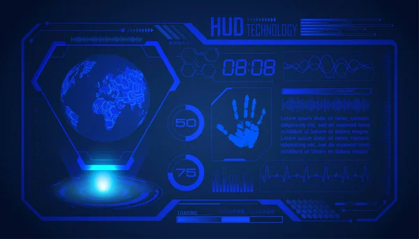 Interfaz Hud Virtual Futurista Concepto Tecnología Ilustración Vectorial — Vector de stock