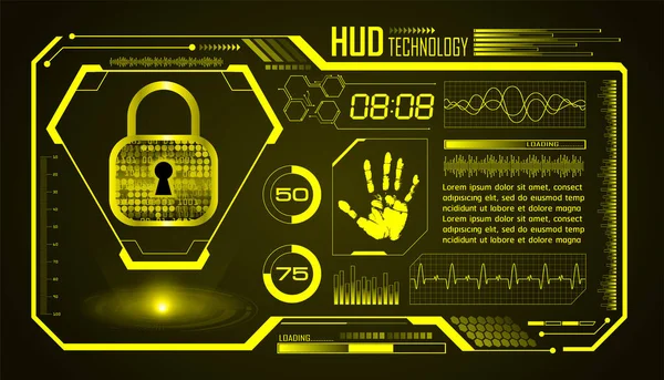 Futuristic Hud Interface Touch Screen Vector Illustration — Stock Vector