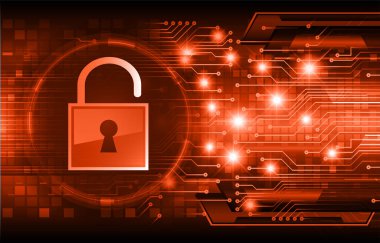 Asma kilitli siber güvenlik kavramı