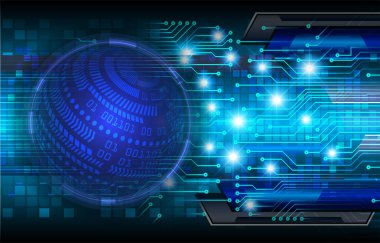 soyut siber devre gelecekteki teknoloji arka planı