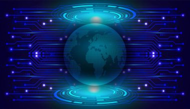 Dünya küresi teknolojisi soyut arkaplan