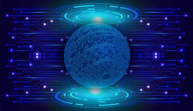 Dünya küresi teknolojisi soyut arkaplan