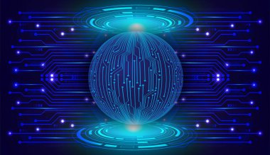 Dünya küresi teknolojisi soyut arkaplan