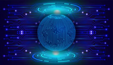 Dünya küresi teknolojisi soyut arkaplan