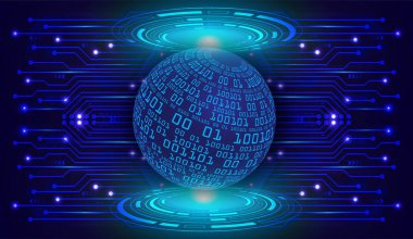 Dünya küresi teknolojisi soyut arkaplan
