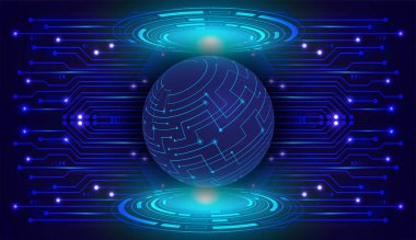 Dünya küresi teknolojisi soyut arkaplan