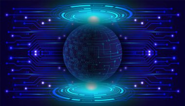 Dünya küresi teknolojisi soyut arkaplan