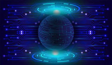 Dünya küresi teknolojisi soyut arkaplan