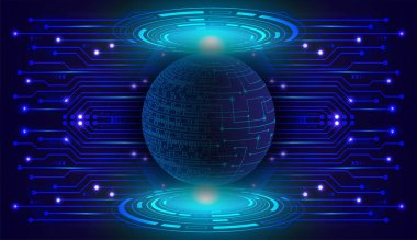 Dünya küresi teknolojisi soyut arkaplan