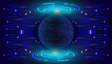 Dünya küresi teknolojisi soyut arkaplan