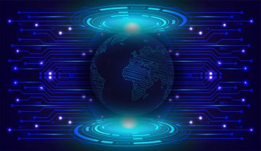 Dünya küresi teknolojisi soyut arkaplan