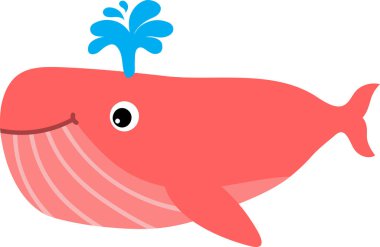 Beyaz arkaplanda balina çizimi.