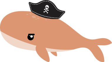 Korsan şapkalı şirin balinayı kapat.