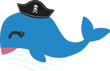 Korsan şapkalı şirin balinayı kapat.